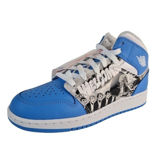 Nike Other - Nike Air Jordan 1 Mid GS DR Shoes Athletic White Blue